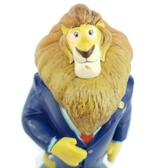 Zootopia Lion Mayor Lionheart PVC Figure Disney Store Toy Cake Topper 4" Cartoon - Picture 2 of 7